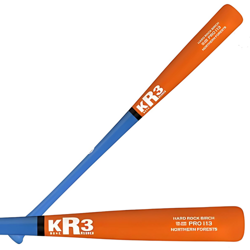 KR3 Custom Pro Birch I13 Baseball Bat - Orange/Blue