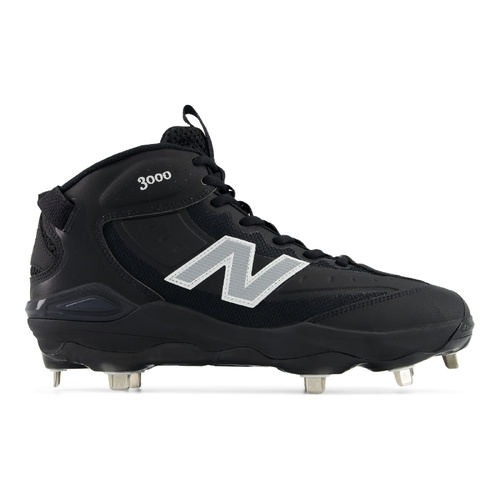 New Balance 3000v8 2E MID Metal Cleats - Black