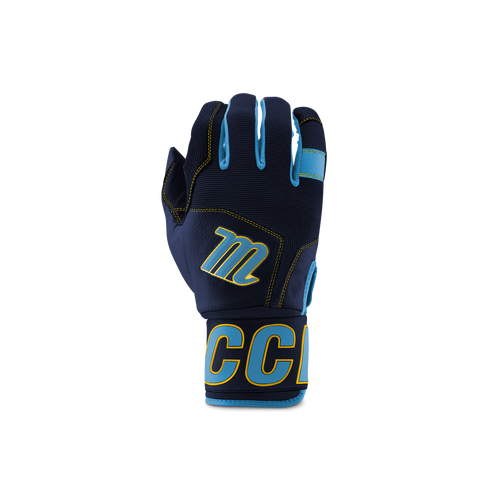 Marucci Blacksmith V2 Wrist Wrap Batting Gloves - Navy/Sky