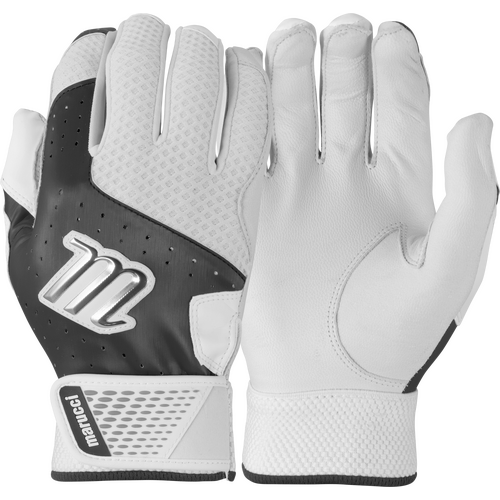 Marucci Crest Leather Batting Gloves - Black