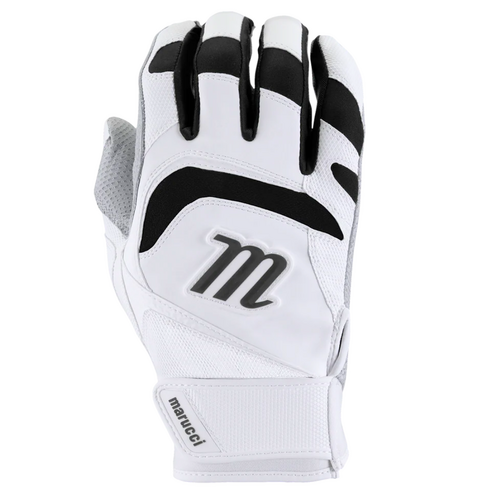 Marucci Signature YOUTH Batting Gloves - White/Black
