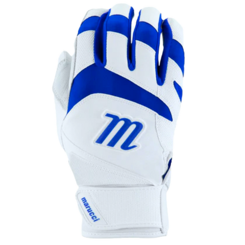 Marucci Signature YOUTH Batting Gloves - White/Royal