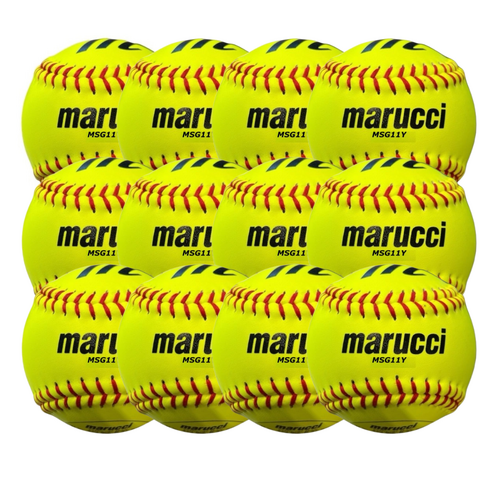 Marucci MSG11Y Leather Match Softball 11 inch - Dozen