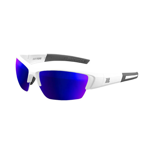 Marucci MV108 Performance Sunglasses - White/Blue Mirror