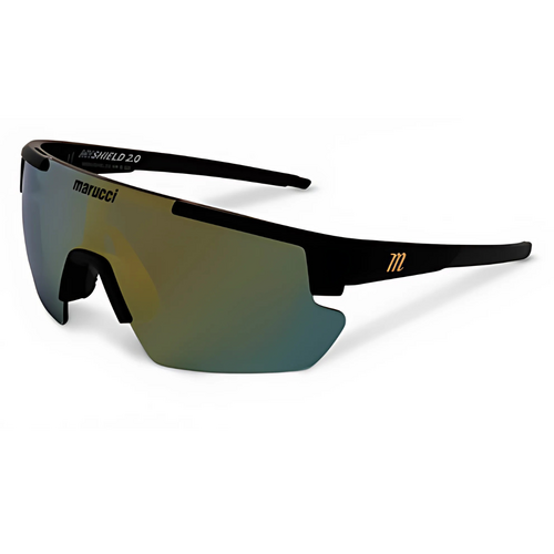 Marucci Shield 2.0 Youth Performance Sunglasses - Matte Black/Grey/Gold