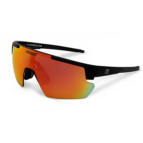 Marucci Shield 2.0 Youth Performance Sunglasses - Matte Black/Violet/Red