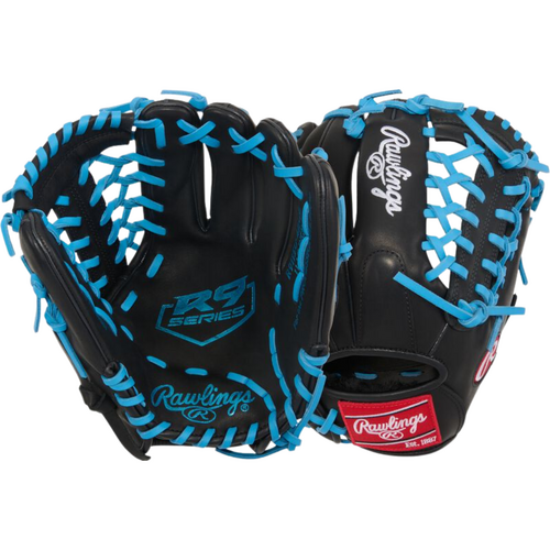 Rawlings R9 Contour Baseball Glove 11.5 inch - Black/Blue