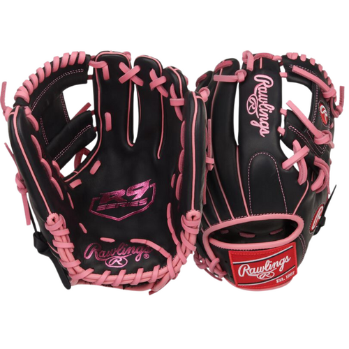 Rawlings R9 Infield Baseball Glove 11.5 inch Black/Pink