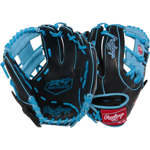 Rawlings R9 Infield Baseball Glove 11.5 inch Black/Blue