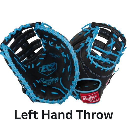 Rawlings R9 First Base Glove 13 inch LHT - Black/Blue