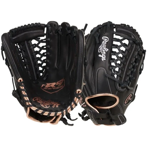 Rawlings R9 Fastpitch Softball Glove 12 inch Black/Rose Gold