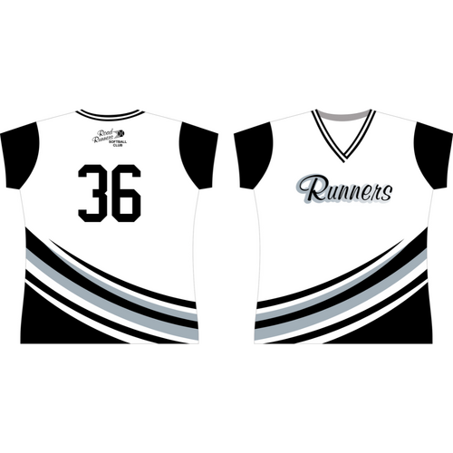 Road Runners WHITE Playing Top V-Neck