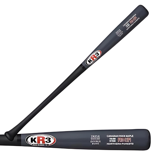 KR3 Canadian Rock Maple C271 Baseball Bat - Black/Grey