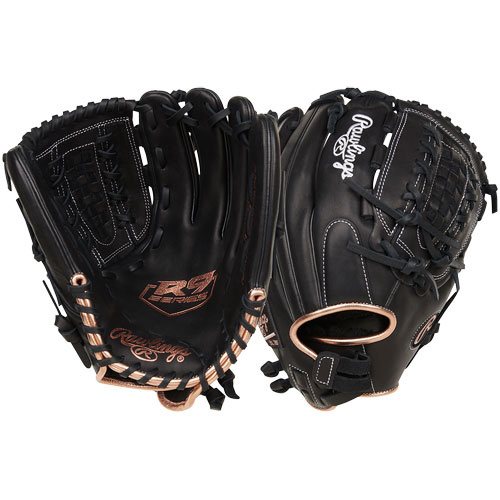 Rawlings R9 Fastpitch Softball Glove 12.5 inch Black/Rose Gold