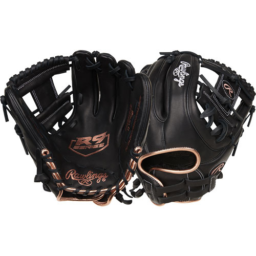Rawlings R9 Fastpitch Softball Glove 11.75 inch Black/Rose Gold