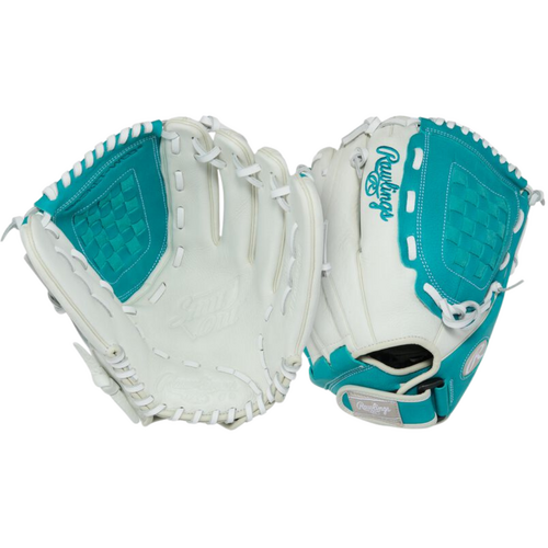 Rawlings Shut Out Softball Glove 12.5 inch - White/Teal