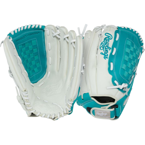 Rawlings Shut Out Softball Glove 13 inch - White/Teal