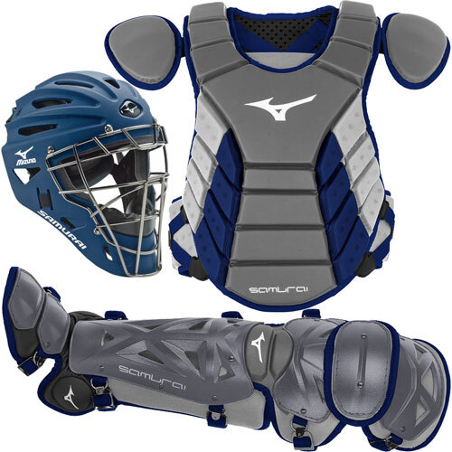 Mizuno Samurai G4 Catchers Set - Adult NAVY with Navy Helmet