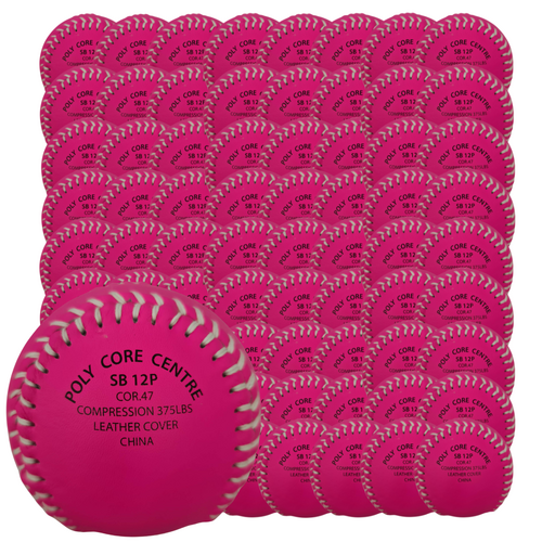 GTX SB-12P Leather Match PINK Softball 12 inch 6 DOZ BULK