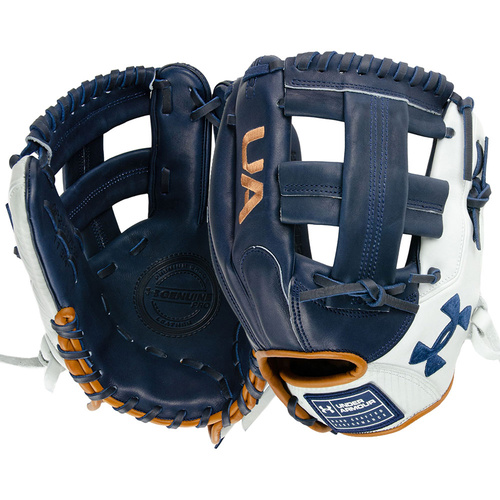 Under Armour Genuine Pro 2.0 Infield Baseball Glove 11.75 inch Navy/White/Caramel UAFGGP2-1175S-NWC