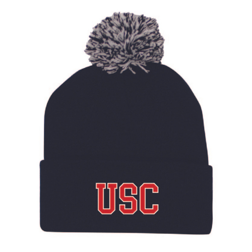 USC Softball Club Pom Beanie