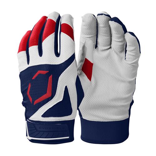 EvoShield SRZ-1 Batting Gloves - Navy/Red