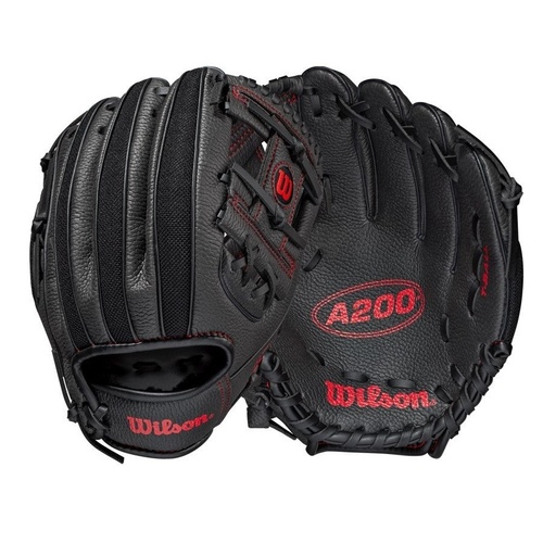 Wilson A200 T-Ball Glove 10 inch - Black/Red