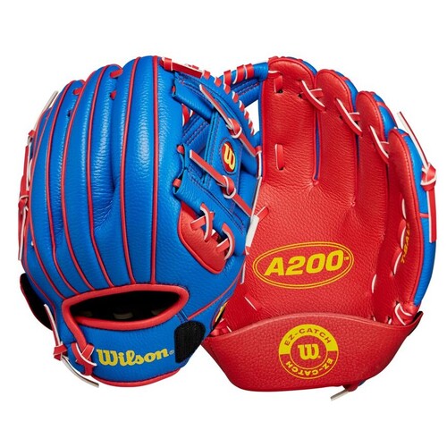 Wilson A200™ EZ CATCH™ T-Ball Glove 10 inch - Royal/Red