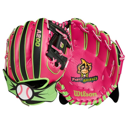 Wilson A200 EZ Catch Party Animals Tee Ball Glove 10 inch