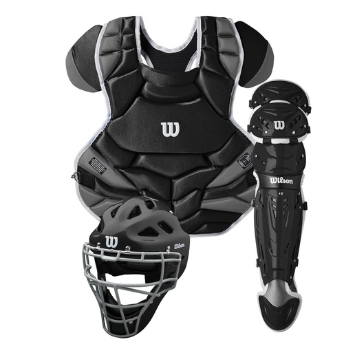 Wilson C1K ADULT Catcher's Gear Kit with NOCSAE Approved Chest Protector & Helmet