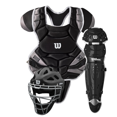 Wilson C1K Intermediate Catcher's Gear Kit with NOCSAE Approved Chest Protector & Helmet