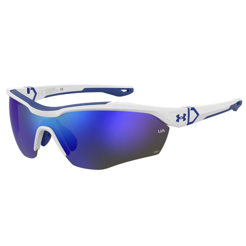 Under Armour Yard Pro Sunglasses - Matte Blue White/Blue Lenses